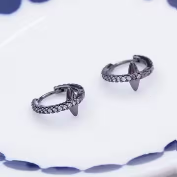 黑槍龍骨晶鑽×耳扣