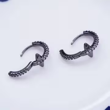 黑槍龍骨晶鑽×耳扣