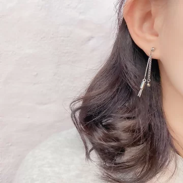 鍊條直桿流蘇×吊墜耳環.avif