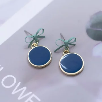 小巧蝴蝶結圓圈×吊墜耳環.avif