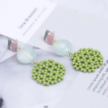 綠串珠珠薄荷糖×吊墜耳環.avif