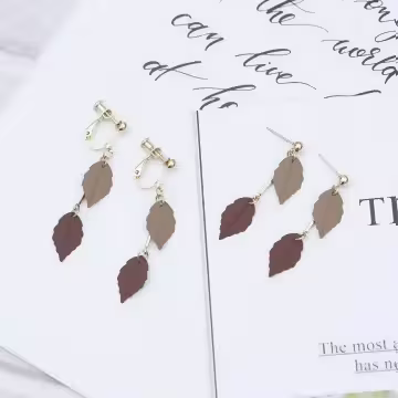 可可咖啡樹葉×吊墜耳環