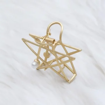 星星珍珠金屬線框×鯊魚髮夾.avif