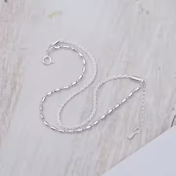 925銀飾×雙層米珠滿天星×手鍊