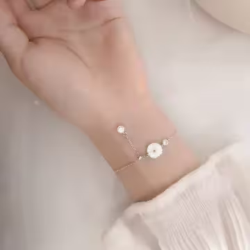 925銀飾×小白雛菊×抽拉手鍊
