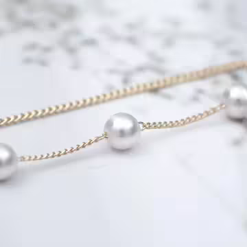 甜美魚尾半邊珍珠×項鍊