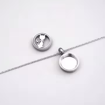 月亮貓咪×薰香釦×項鍊