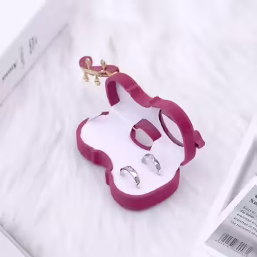 小提琴×適用對戒/項鍊/手鍊/耳釘/口紅×絨布盒