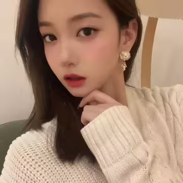 小熊串串珍珠×吊墜耳環