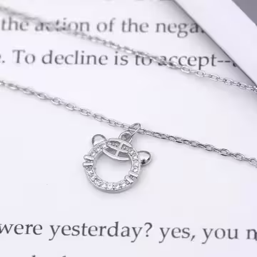 925銀飾×晶鑽小老虎×鎖骨項鍊