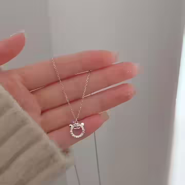 925銀飾×晶鑽小老虎×鎖骨項鍊