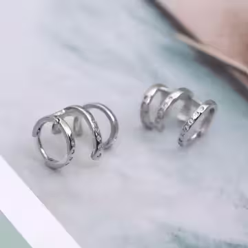 三圈小晶鑽×耳扣