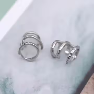 三圈小晶鑽×耳扣