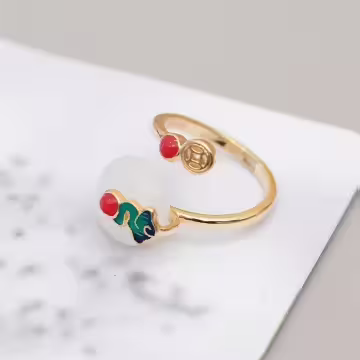 古典祥雲×開口戒指