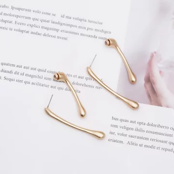 金色長短一字×後掛式吊墜耳環.avif
