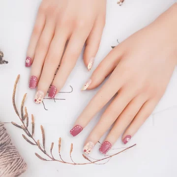 雪糕流心磚紅花朵亮面×穿戴式手指甲片×二十四入.avif