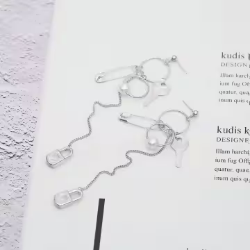 超長別針鑰匙鎖頭工具組×吊墜耳環