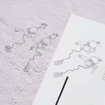 超長別針鑰匙鎖頭工具組×吊墜耳環