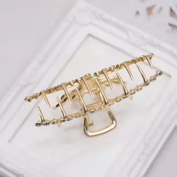 鹿角晶鑽貓眼石×鯊魚髮夾