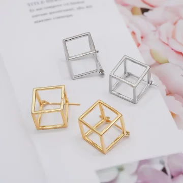 鏤空幾何立方體×耳環×共二色.avif