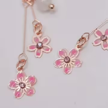 櫻花朵朵×吊墜耳環