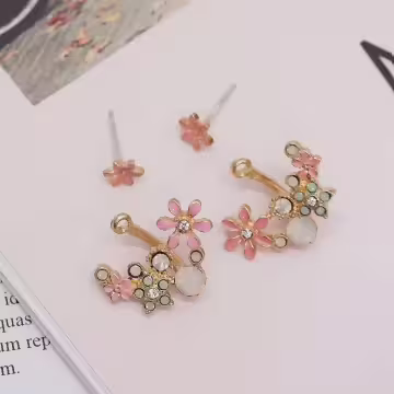 心花開&times;後掛式耳環