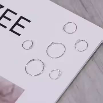 925銀針×環型圓圈×三套件耳扣組