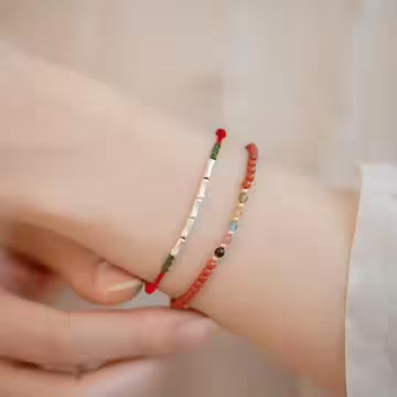 青竹紅慶×拉繩手鍊×共二色