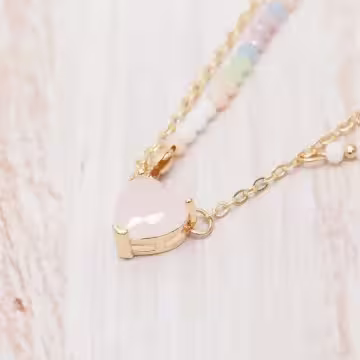 糖果愛心繽彩串珠&times;項鍊&times;共二色