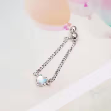月光石愛心&times;可調節戒指