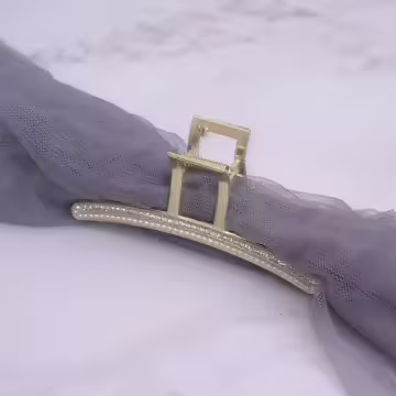 一字款×輕奢晶鑽珍珠×鯊魚髮夾