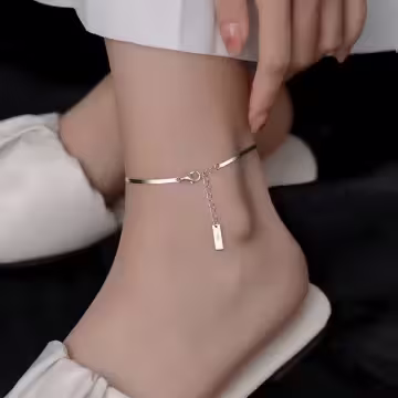 925銀飾×扁形蛇骨×腳鍊