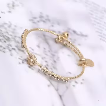 兒童晶鑽愛心花圈&times;推拉手環