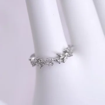 925銀飾×枝葉晶鑽交錯×開口戒指.avif