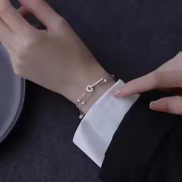 925銀飾×輕奢幾何×雙層手鍊