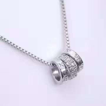 925銀飾×三環羅馬數字×鎖骨項鍊