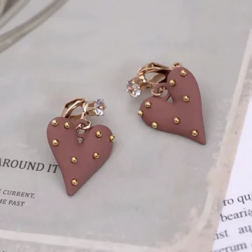 金色波點愛心×三角耳夾.avif