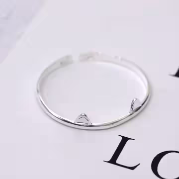 925銀飾×萌貓耳朵×開口手環