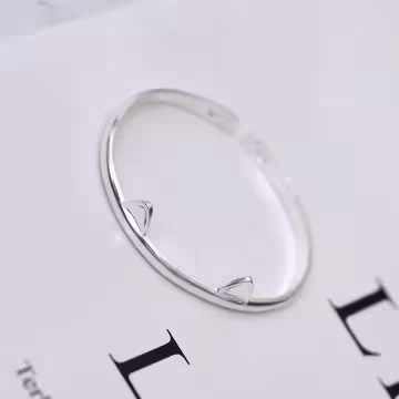 925銀飾×萌貓耳朵×開口手環