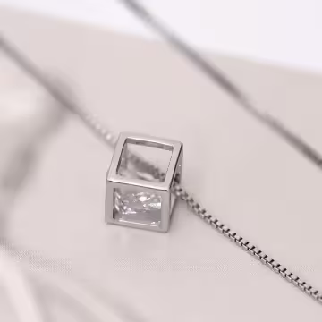 925銀飾×魔方晶鑽×鎖骨項鍊