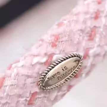 小金牌細框毛呢×髮箍×粉紅