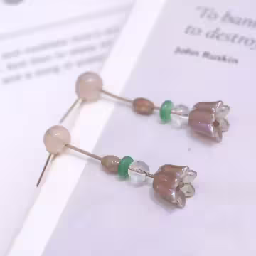 古風飄逸鬱金香×吊墜耳環