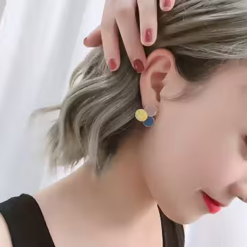 撞色笑臉×耳環