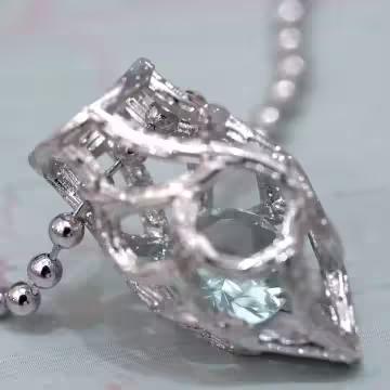 藍冰心臟&times;鎖骨項鍊