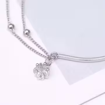 925銀飾×半圈雙層小星星×手鍊