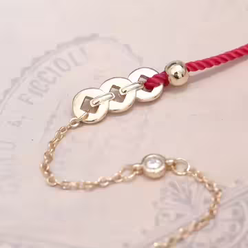 古銅錢×紅繩手鍊