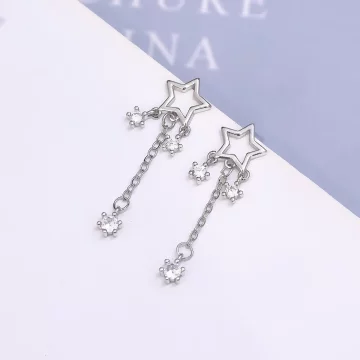 925銀針×星星垂掛小晶鑽×耳環.avif
