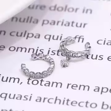 小輕奢晶鑽鍊條×U型耳骨夾