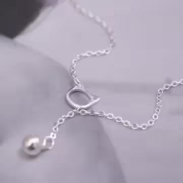 925銀飾×貓咪鈴鐺×手鍊