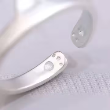 925銀飾×小貓耳朵×開口戒指